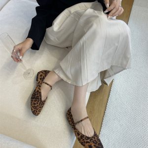 2024 New Leopard Print Low Top Women's Flat Shoes